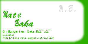 mate baka business card